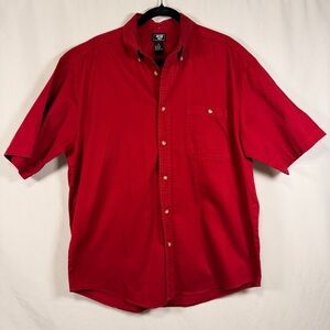 Men’s Burgundy Dark Red Junction West 100% cotton button-down shirt Size Medium